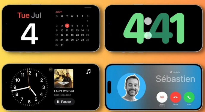 泾川苹果手机维修分享iOS17横屏充电待机显示有什么好处 